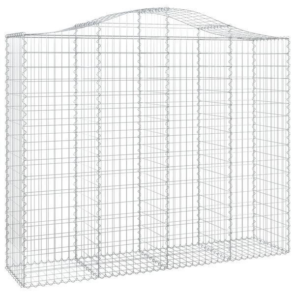 vidaXL Gabion Basket Set of 10 Silver Galvanized Iron