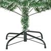 vidaXL Artificial Christmas Tree Green and white PET, metal 47.2 in