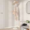 vidaXL Coat Stand White Powder-coated iron, Marble 69.3 in Coat Stand