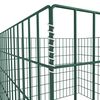 vidaXL Compost Bin Green Powder Coated Steel 39.4 x 39.4 x 27.6 in
