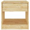 vidaXL Bedside Cabinet Light Brown Solid Pinewood 15.7x12.2x15.7 in