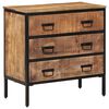 vidaXL Sideboard Natural mango wood Solid mango wood and iron