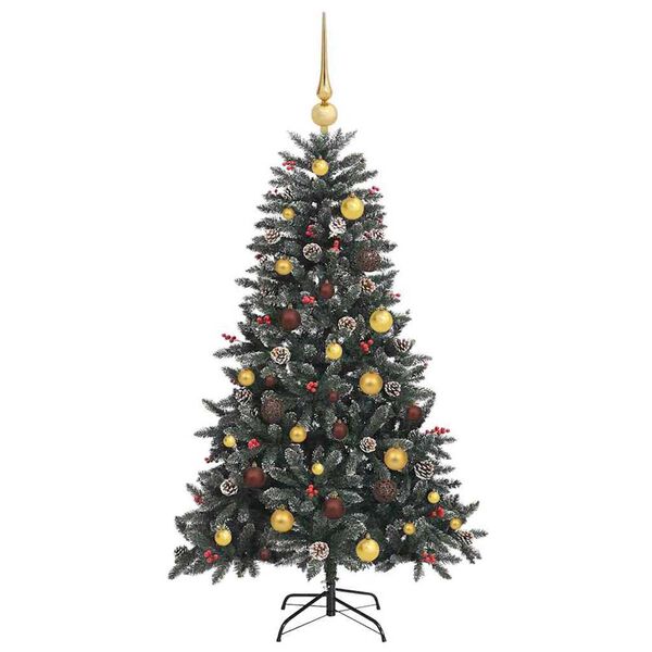 vidaXL Artificial Christmas Tree with 150 LEDs Green 59.06 in