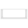 vidaXL Wall Shelf Set of 2 White Engineered wood