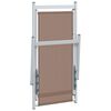 vidaXL Beach Chair Set of 2 Brown Aluminum, Textilene Compact Foldable