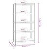vidaXL 5-Layer Heavy-duty Shelves 3 pcs Gray Steel&Engineered Wood