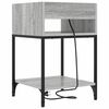 vidaXL Bedside Cabinet 2 pcs Grey Sonoma 15.75 x 15.75 x 24.02 in