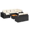 vidaXL Garden Sofa Set Black