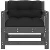 vidaXL Garden Chair Grey Solid pine wood, Plywood Standard Modular