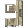 vidaXL Bathroom Furniture Set Sonoma Oak Engineered wood, metal, glass
