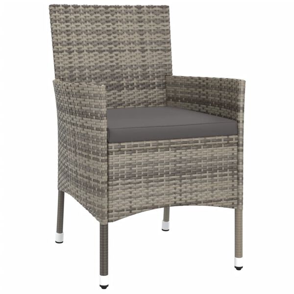 vidaXL Garden Bistro Set Grey, Dark Grey