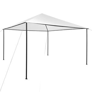 vidaXL Gazebo White Oxford fabric with PA coating, steel Large
