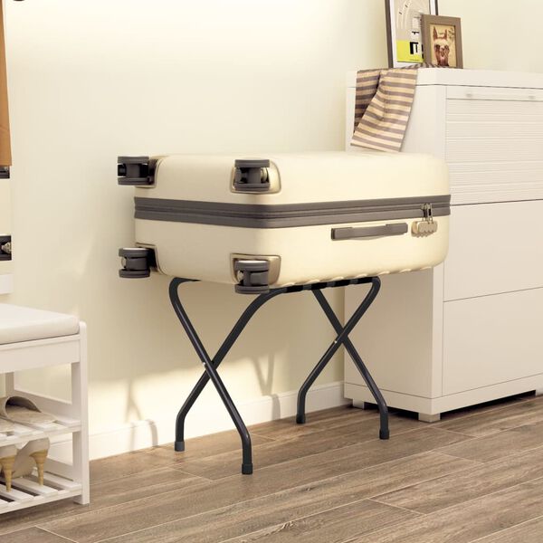 vidaXL Luggage Rack Black 22.0x15.7x19.3"