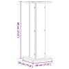 vidaXL Speaker Stands 2 pcs Concrete Grey 11.8x11.8x31.5" Engineered Wood