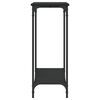 vidaXL Console Table Black Engineered wood, Metal Standard
