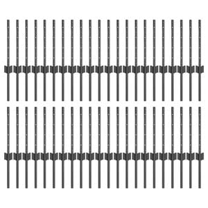 vidaXL Fence Posts Height Adjustable Manual 44 pcs Gray 31.5" Steel