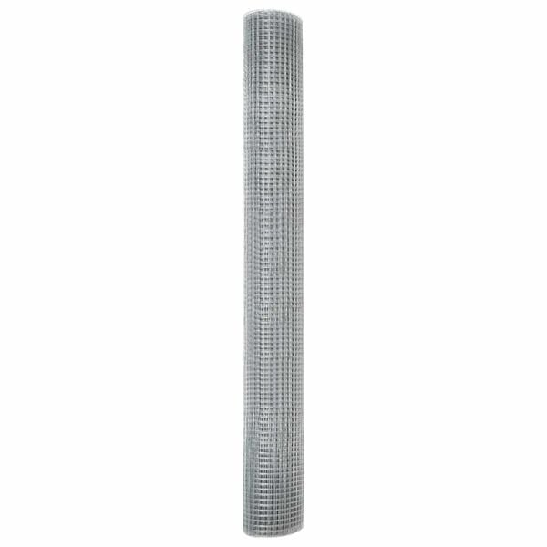 vidaXL Welded Wire Fence Silver 4.6'x 32.8'Steel