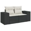 vidaXL Garden Sofa Set Black