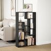vidaXL Bookcase Black Engineered Wood 28.3 x 7.9 x 47.2 in Bookcase