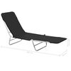 vidaXL Sunlounger Set of 2 Black