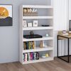 vidaXL Book Cabinet White Solid Pine wood 39.4x11.8x65.9 in