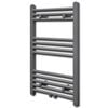 vidaXL Grey Bathroom Central Heating Towel Rail Radiator Straight 19.69 x 30.08"
