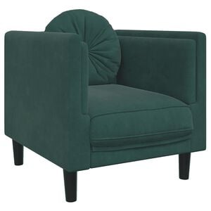 vidaXL Sofa Chair Dark green Velvet, plywood, solid wood Standard