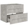 vidaXL Sink Cabinet Concrete Gray 23.6"x15.2"x18.9" Engineered Wood