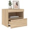 vidaXL Bedside Cabinet Set of 2 Sonoma oak Engineered wood Medium