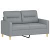 vidaXL 2-seater Sofa Light Grey 100% polyester, metal, textilene 2-seater
