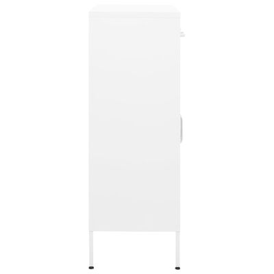 vidaXL Storage Cabinet White 31.5"x13.8"x40" Steel