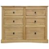 vidaXL Sideboard Brown Solid Pine Wood 43.3 x 16.9 x 31.9 in