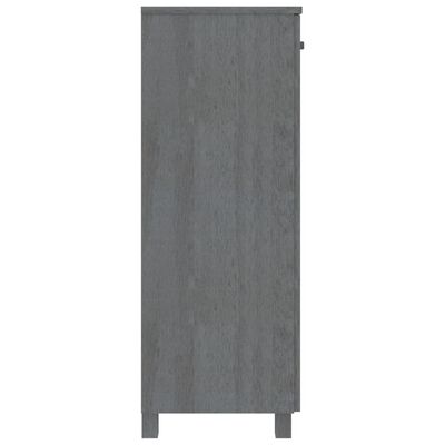 vidaXL Shoe Cabinet HAMAR Dark Gray 33.5"x15.7"x42.5" Solid Wood Pine