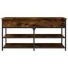 vidaXL Shoe Bench Smoked Oak Engineered wood, Metal 39.4 x 16.7 x 19.7 in