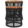vidaXL Garden Side Table Black and brown PE rattan 2 pcs Stackable