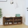 vidaXL Shoe Cabinet Honey brown Solid pine wood