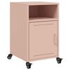 vidaXL Bedside Cabinet Set of 2 Pink Cold-rolled steel Small