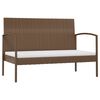 vidaXL Patio Lounge Set Set of 16 Brown PE rattan 16 Piece Set
