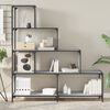 vidaXL Bookcase Grey Sonoma Engineered Wood, Powder-Coated Steel Medium