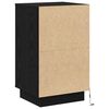 vidaXL Bedside Cabinet with Drawer Black Oak 15.35 x 13.58 x 25.59 in