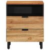 vidaXL Bedside Cabinet with Drawer Brown 19.69 x 12.99 x 24.41 in