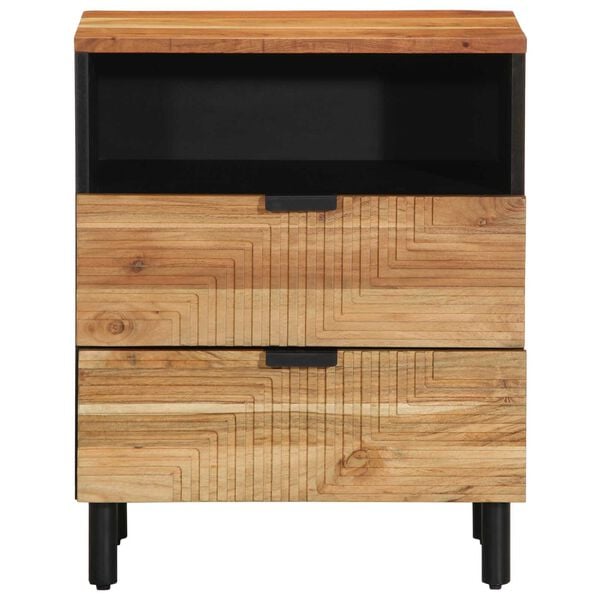 vidaXL Bedside Cabinet with Drawer Brown 19.69 x 12.99 x 24.41 in