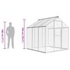 vidaXL Aviary Silver Aluminum Large Aviary Rectangular Modern
