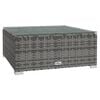 vidaXL Garden Lounge Set Gray PE rattan Large Modular