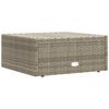 vidaXL Garden Lounge Set Grey PE rattan, powder-coated steel 9 Piece