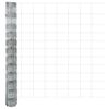 vidaXL Field Fence Silver 164.04 x 3.94 ft Galvanised steel