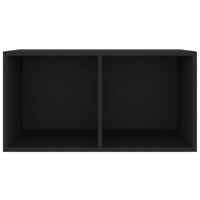 vidaXL Vinyl Storage Box Black 28"x13.4"x14.2" Engineered Wood