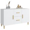 vidaXL Sideboard White Engineered Wood Medium Sideboard Rectangular