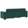vidaXL Sofa 3 pcs Dark Green Linen-blend Fabric
