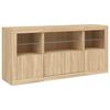 vidaXL Sideboard Sonoma oak Engineered wood, glass Medium Sideboard
